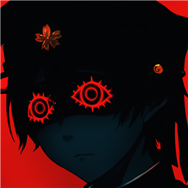 SOOOOのアイコン。赤黒の背景に、赤い目のキャラクター。